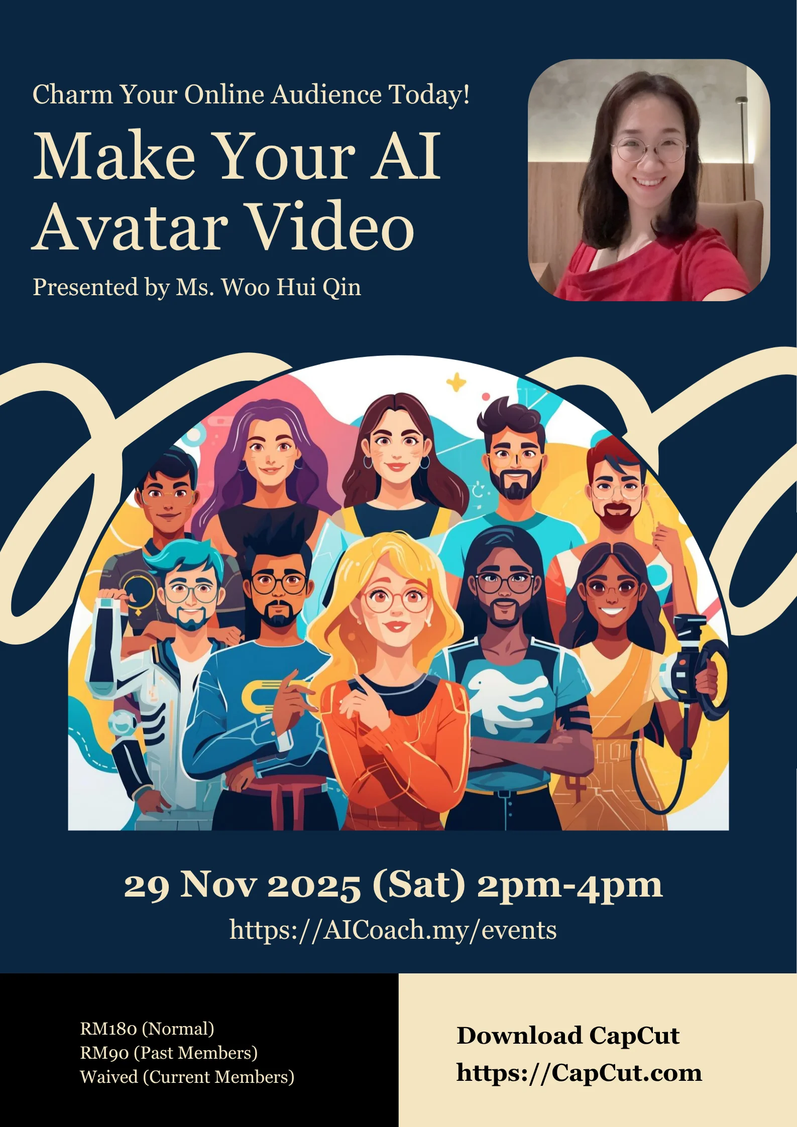 AI Avatar Video Workshop Malaysia - Learn CapCut AI video creation for marketing and teaching at AICoach.my