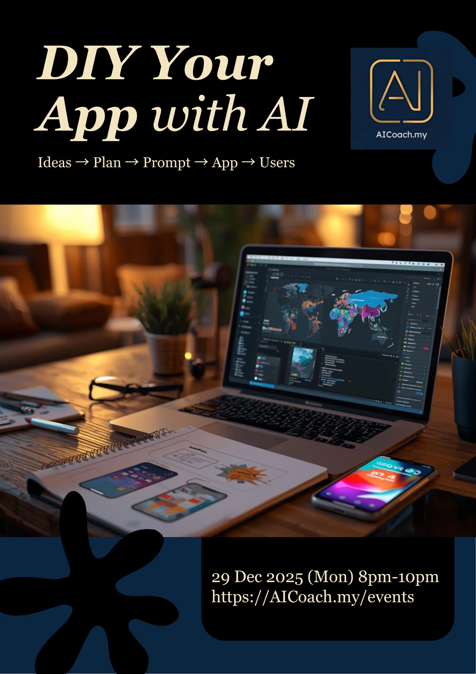 AI App Development Workshop Malaysia - Learn to build and publish apps using AI tools at AICoach.my
