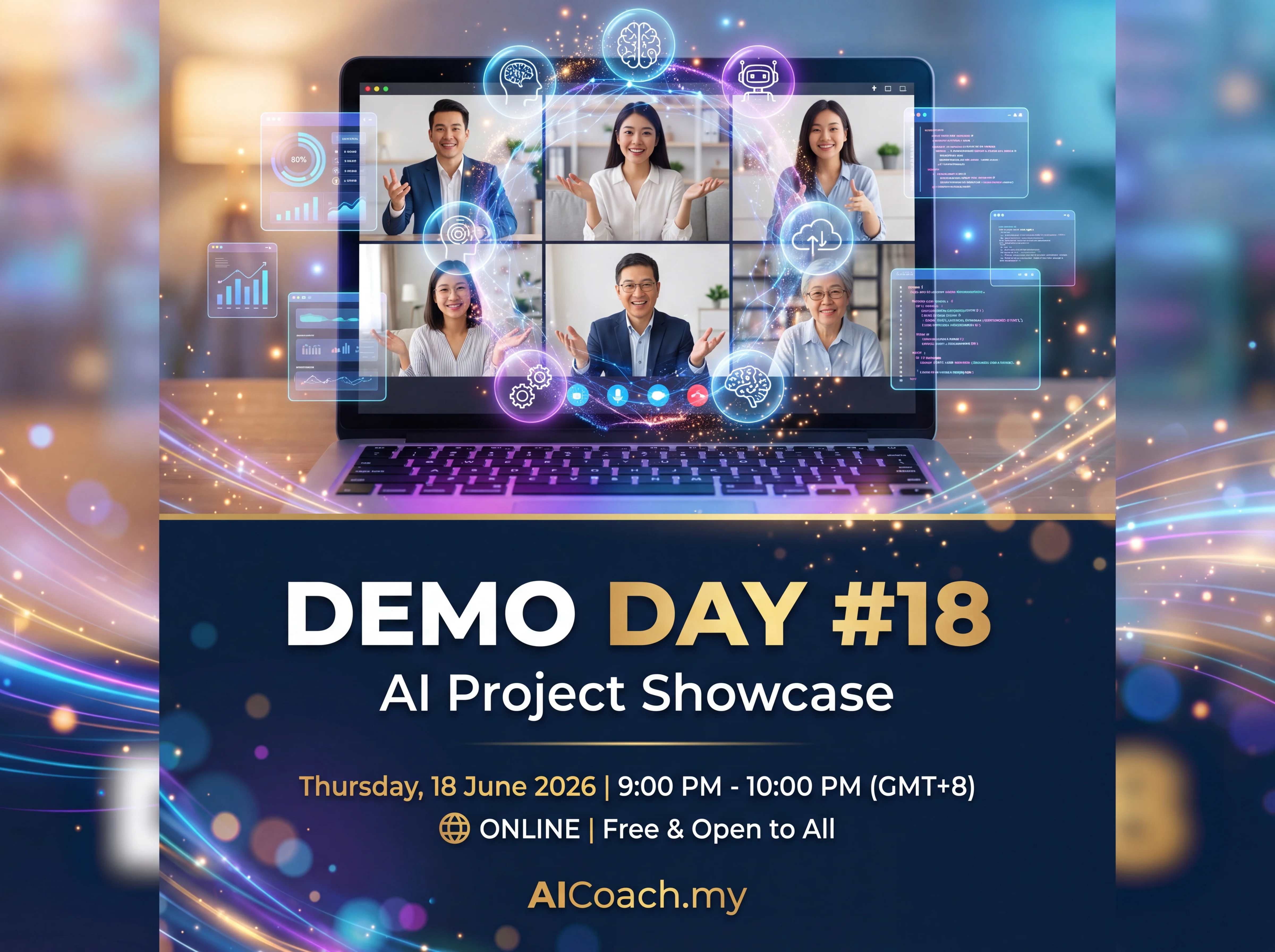 Demo Day #18 - AI Project Showcase - Free online AI event June 18, 2026