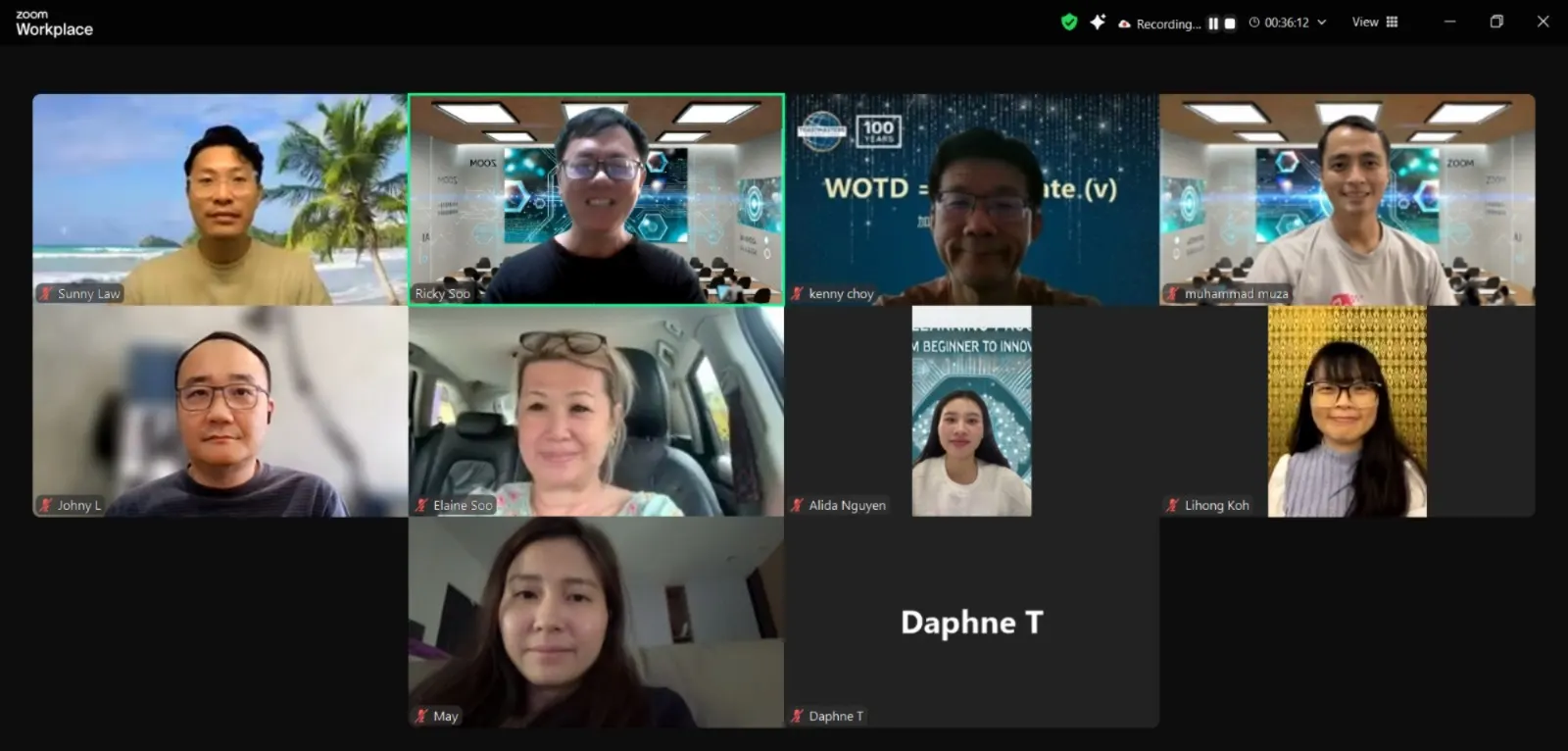 Zoom grid of participants at AI Sharing #4 on ChatGPT Projects, 28 December 2024