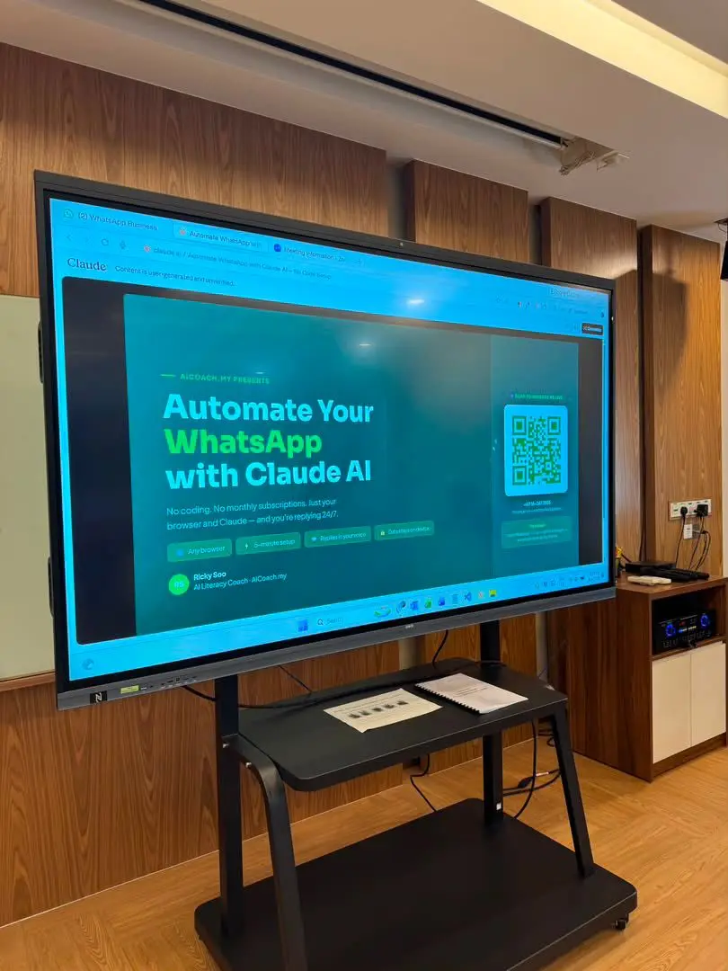 Title slide reading Automate Your WhatsApp with Claude AI, no coding and no monthly subscriptions