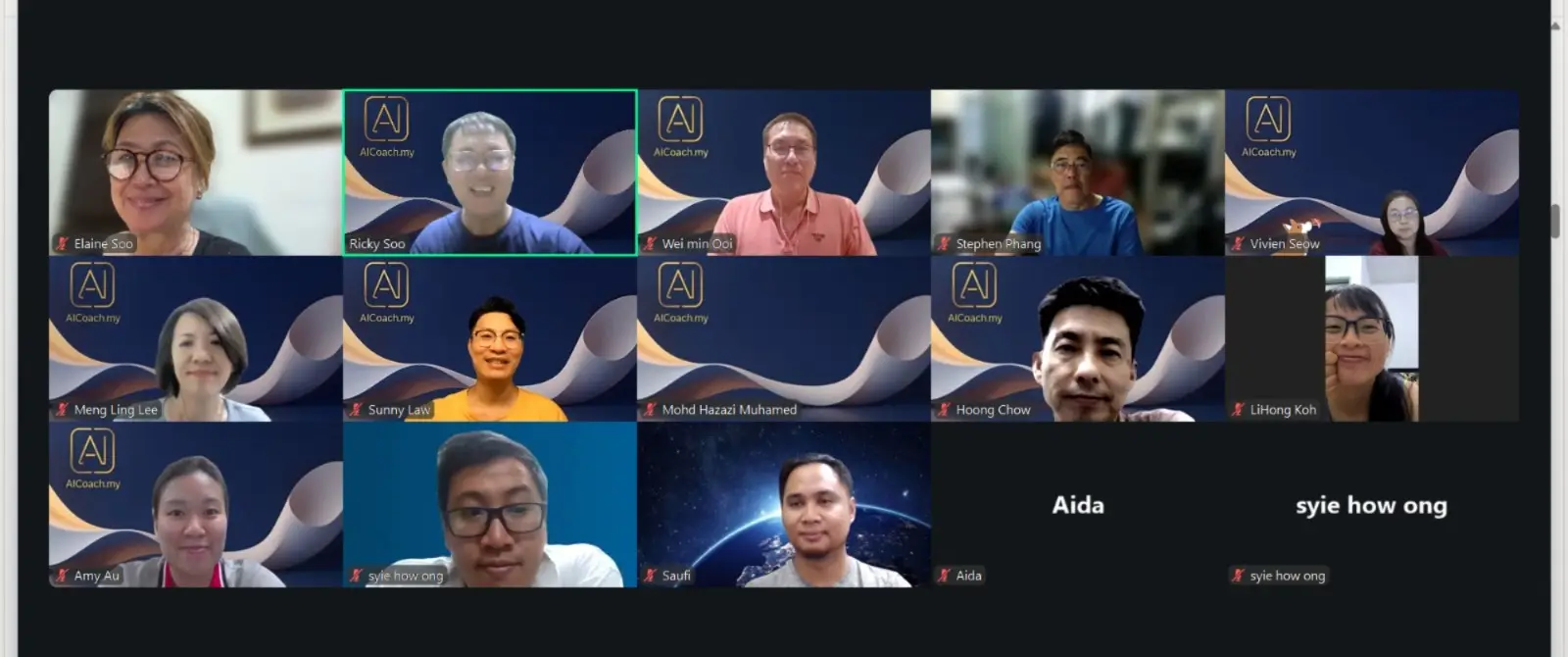 Zoom grid of participants at the first session of the Claude Creator Program, Group 23, 7 May 2026