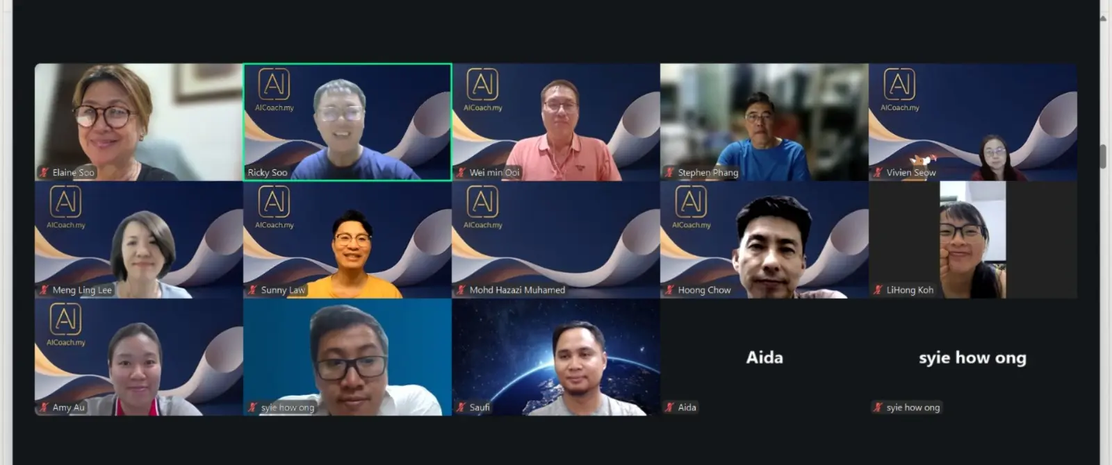 Zoom grid of participants at the first session of the Claude Creator Program, Group 23, 7 May 2026