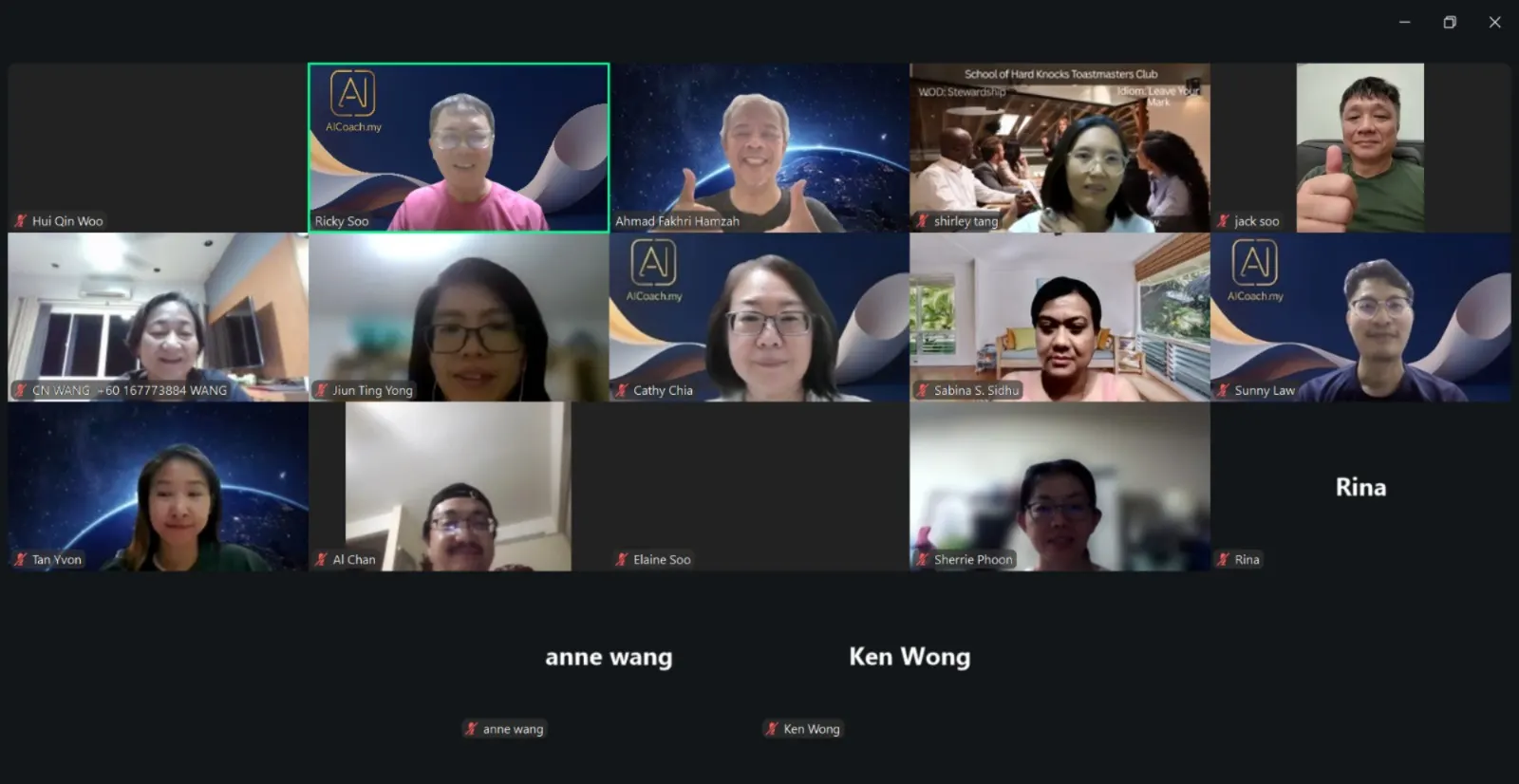 Zoom grid of participants at the Google AI Program Showcase, 30 April 2026